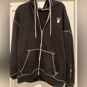 Missguided playboy zip hoodie. Worn condition. XL
